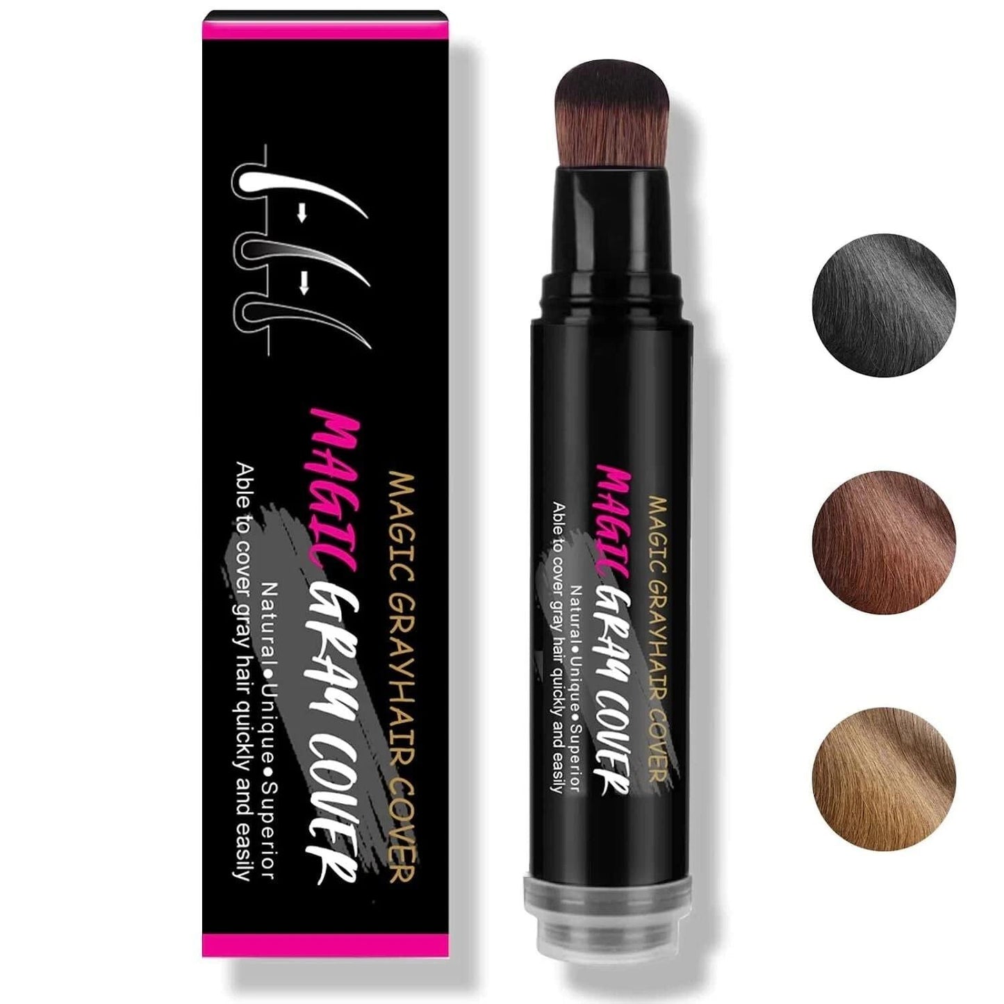 Mercury Marine Magic Gray Hair Cover - 5.7L Capacity Hair Root Touch Up Concealer Pen for Natural Hair Color - No Warranty Included