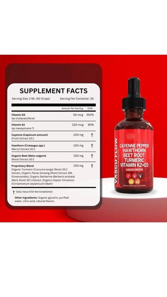2-PACK Sea Moss & Vascu Glow Drops 2-Pack | Liquid Multivitamin Herbal Supplement