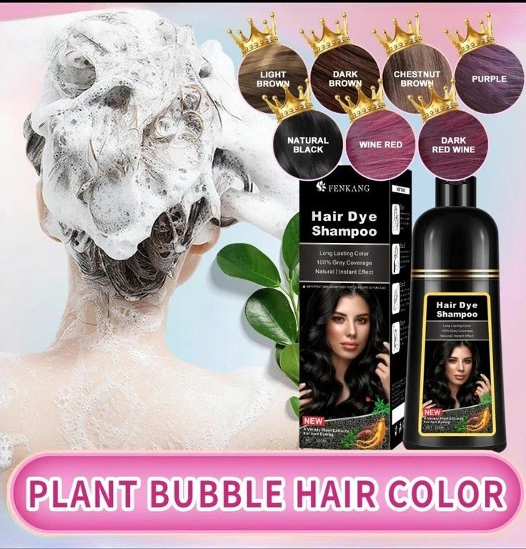 WINE Red Hair Dye Shampoo 3in1 Hair Shampoo Instant Hair Dye Herbal Ingredients