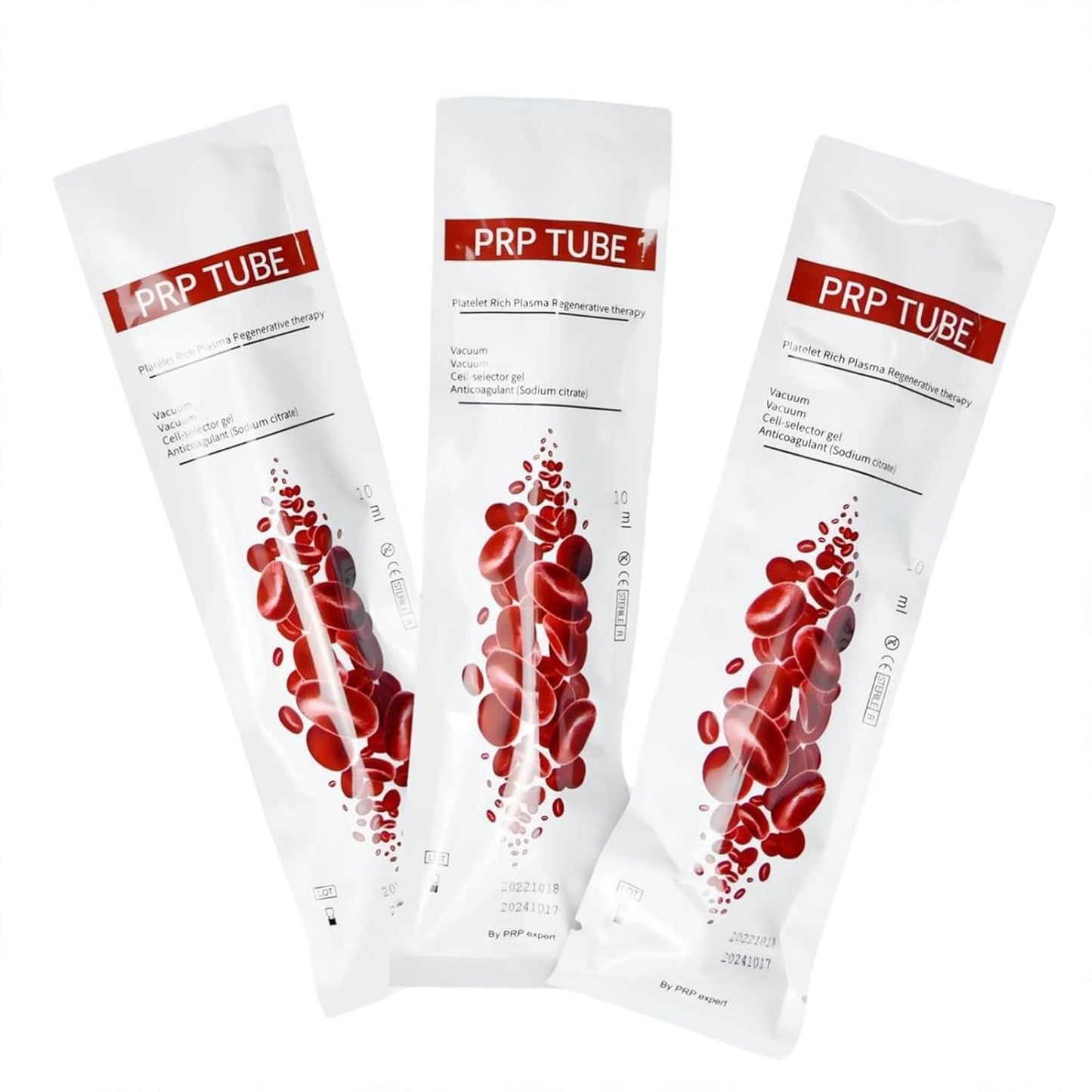 PRP Tubes 10-Pack with ACD & Separation Gel 10ml Sterile PET Material for Healthcare & Beauty Applications