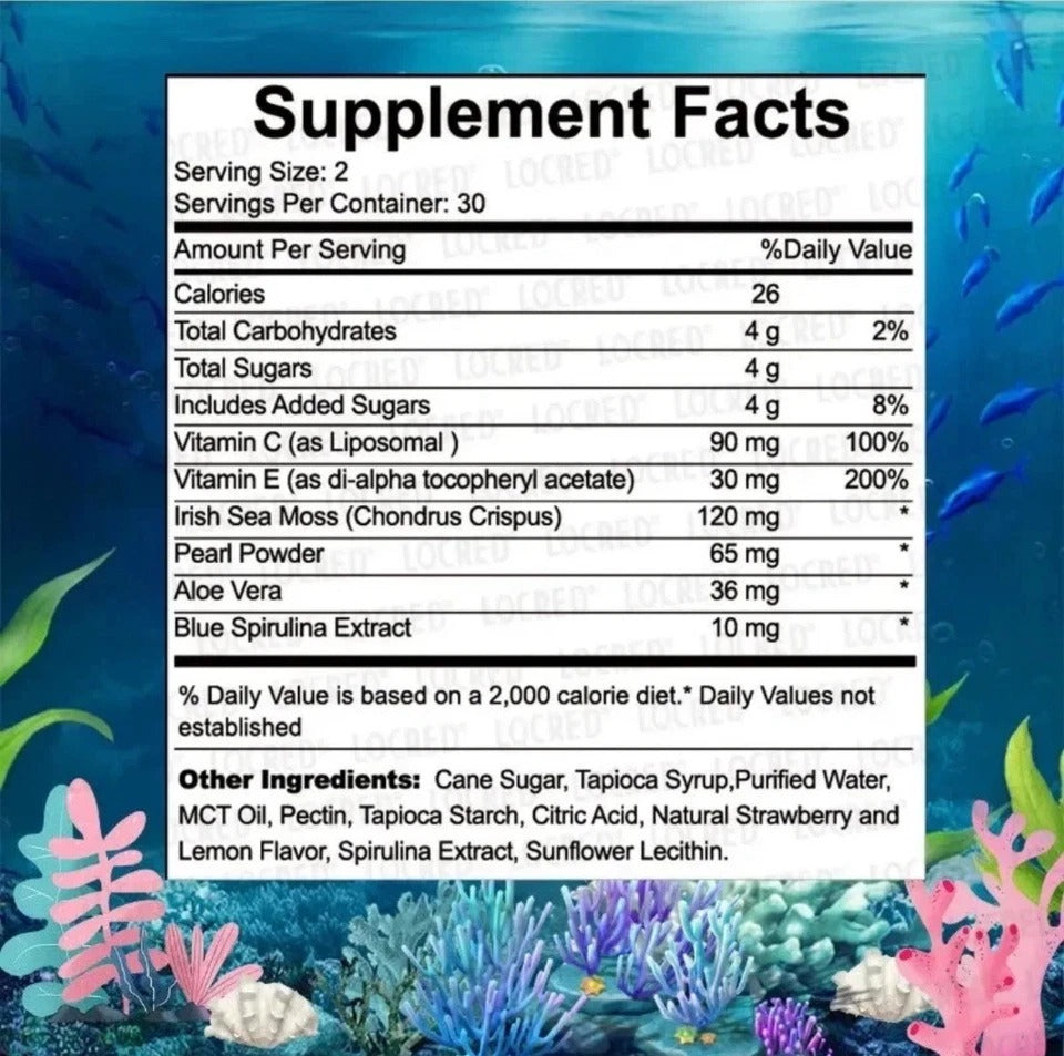 Seaweed gummies contain essential vitamins and minerals for skin nourishment
