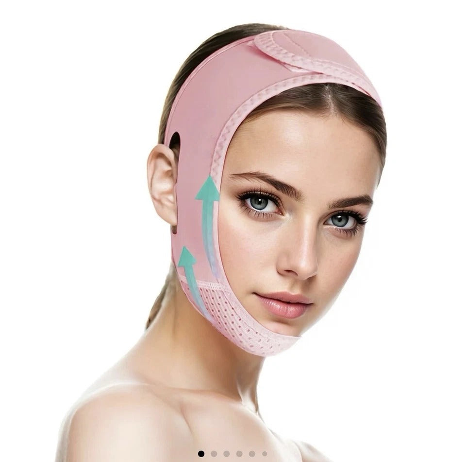 Double Chin Mask, Far Infrared Chin Strap V Line Face Chin Lifting Strap, Jaw...