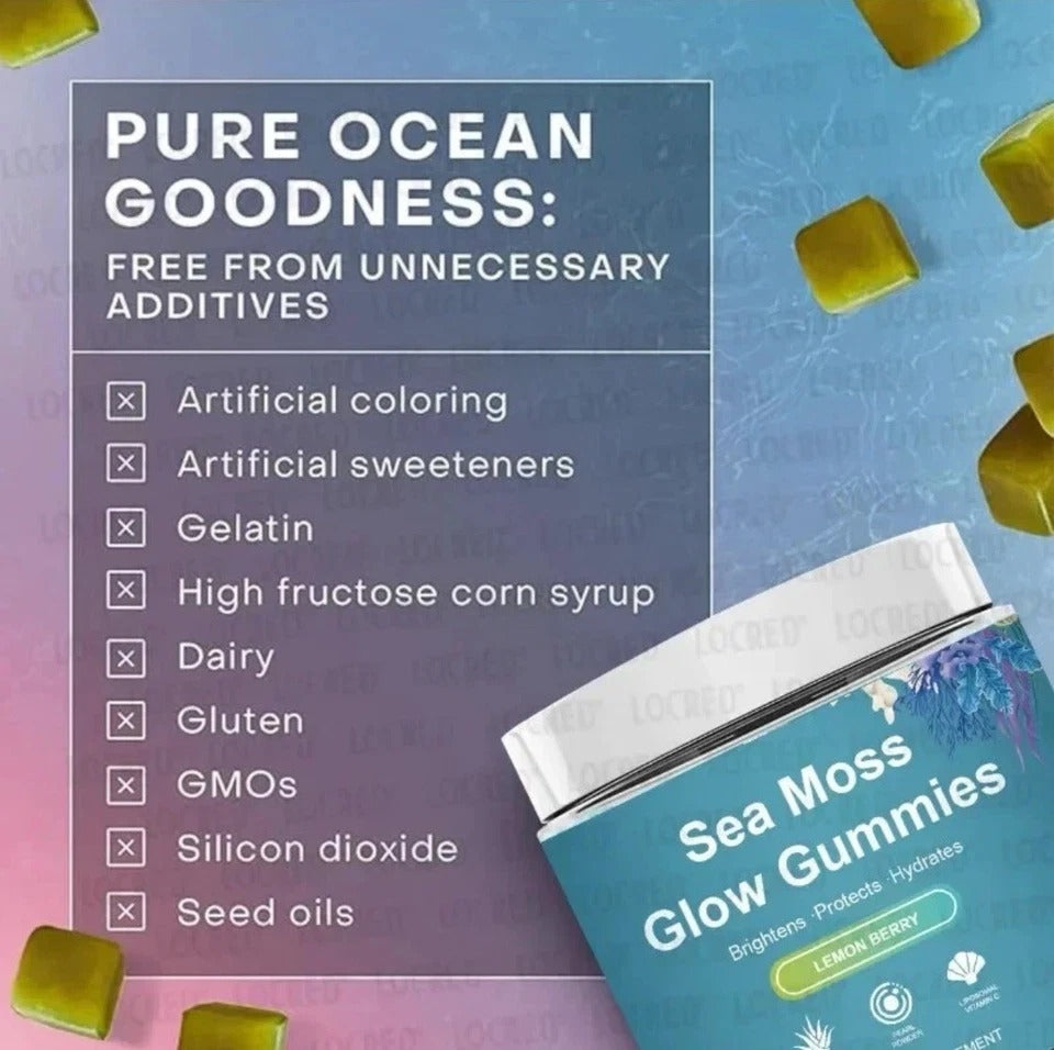 Seaweed gummies contain essential vitamins and minerals for skin nourishment