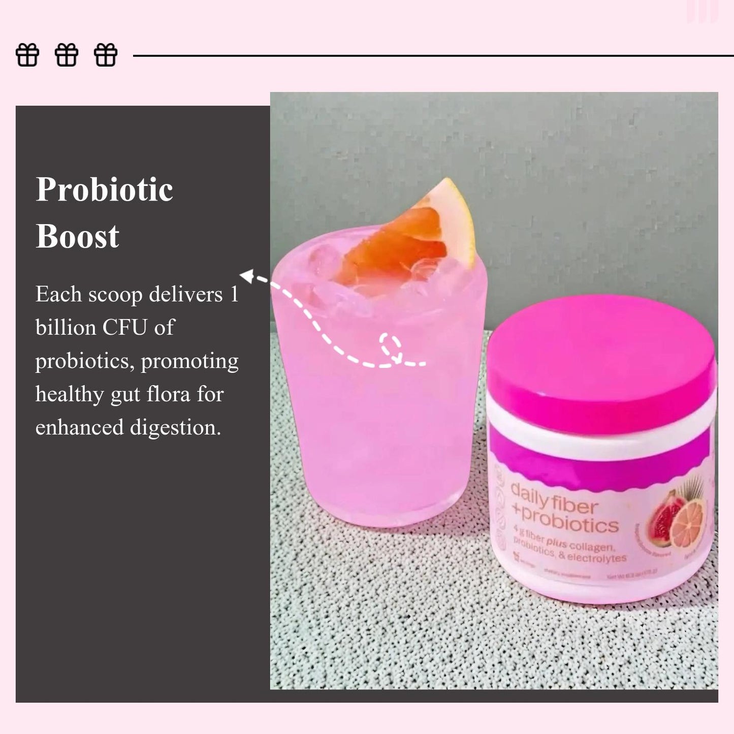Daily Fiber & Probiotics Supplement with Collagen - Tropical Breeze Flavor | Boosts Gut Health, Hydration & Skin, Hair & Nails | Supports Digestive Wellness & Regularity | 1 Billion CFU Probiotics, 2g Collagen & 4g Fiber per Serving