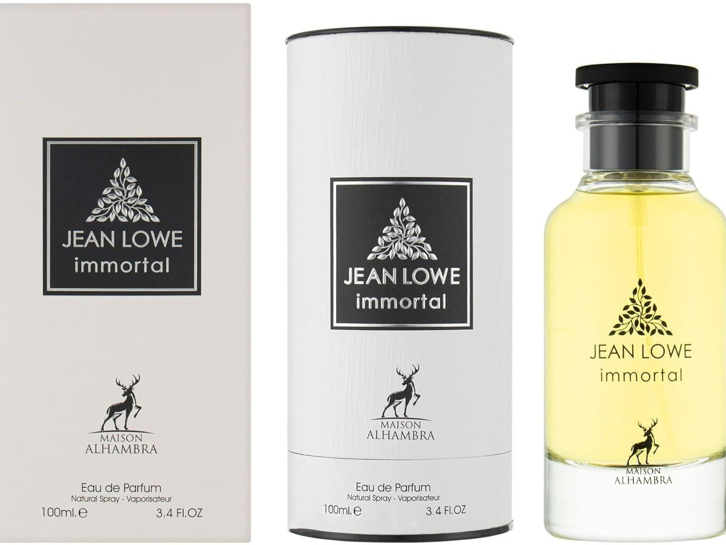 Jean Lowe Immortel Eau de Parfum Spray for Men 100ml – Bold Amber Woody Scent with Grapefruit, Ginger, Bergamot, Rosemary, Sage, Geranium, Amber, Ambroxan & Labdanum – Long-Lasting Sophisticated Fragrance
