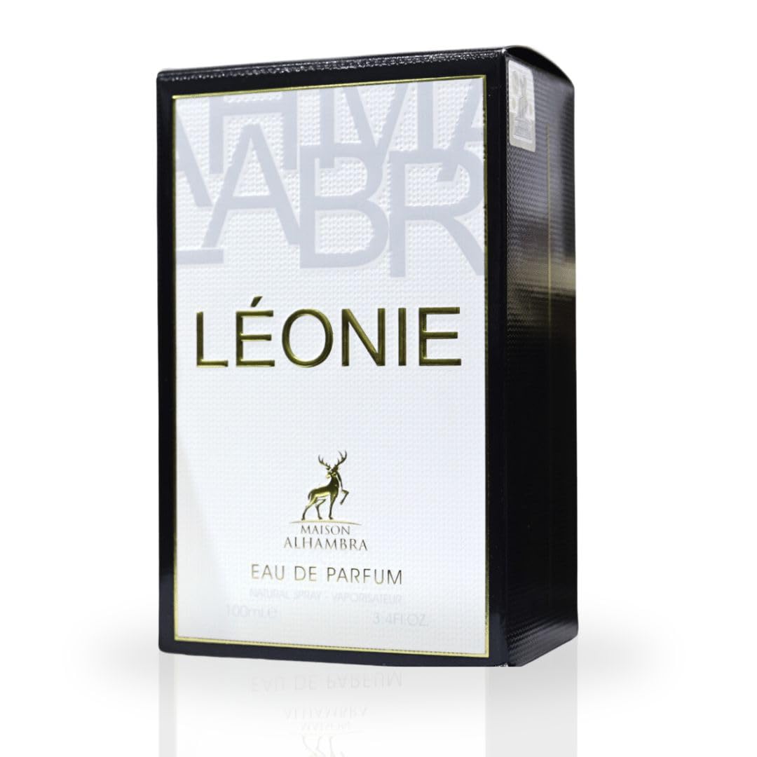 Maison Alhambra Leonie Eau de Parfum Spray 100ml Women's Floral Woody Musk Perfume with Lavender Mandarin Jasmine Vanilla & Ambergris Elegant Long Lasting Scent for Day Evening Wear Regular Edition