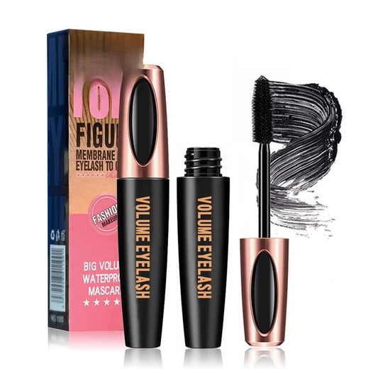 Figure 101 Volume Eyelash Mascara 4D Silk Fiber Long Lasting 24 Hours Waterproof Smudge Proof No Clumping Extension Stays On All Day 1 Pack