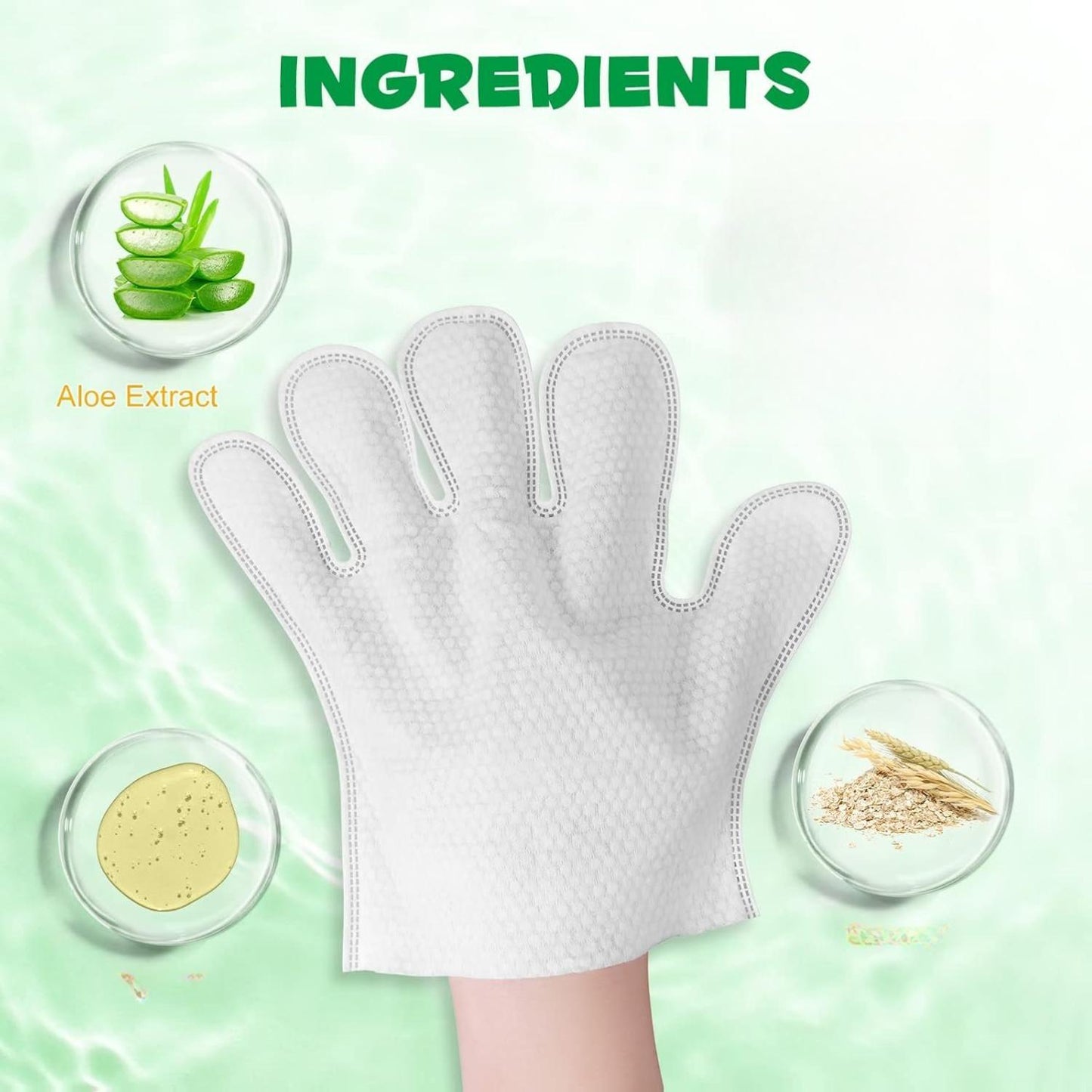 Cleaning Gloves for Dog and Cat, Thick Hair, 6PCS