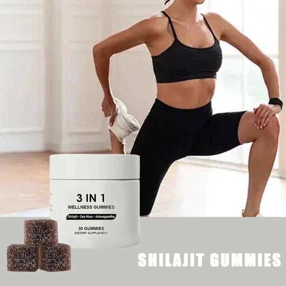 Cured 3 in 1 Wellness Gummies 30 Gummies Shilajit Sea Moss Ashwagandha US SELLER