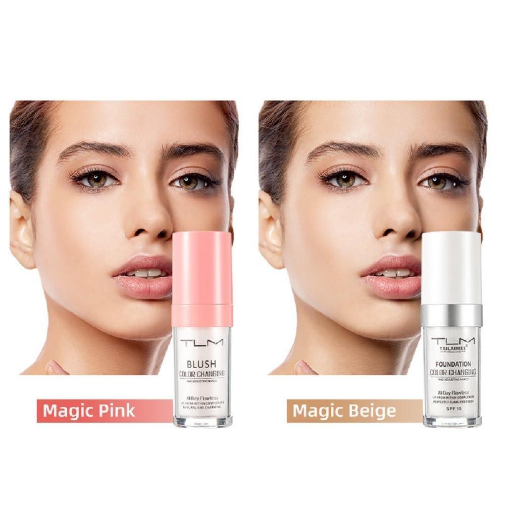 Foundation Color Changing, and Adjusting Naked, All Day Flawless Makeup,Lit-From-Within complexion, Natural and Charming,Luminzing Satin Face Color(30ML,Pink)
