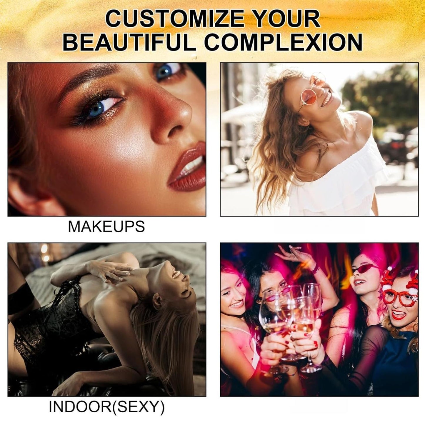 Body Shimmer Oil,Shimmering Body Oil,Bronze Face Brighten Glow Pearl Highlighter Illuminator Body Makeup Shine Glitter,Summer Body Glitter Moisturizing Glow Body Luminizer(3.4 Fl Oz)