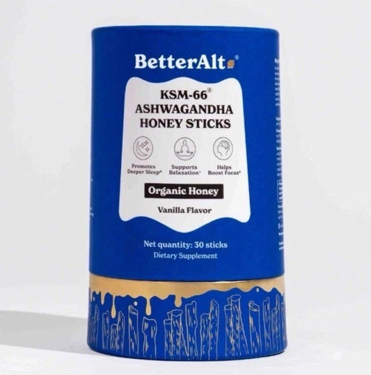 BetterAlt Ultimate Power Up KSM-66 Ashwagandha Honey Sticks