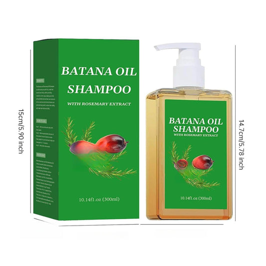 Batana Oil & Rosemary Shampoo - Nourishing & Regenerating Formula for Healthy Hair Growth - Gentle Cleanser for All Hair Types - 10.14 fl oz / 300ml Bottle