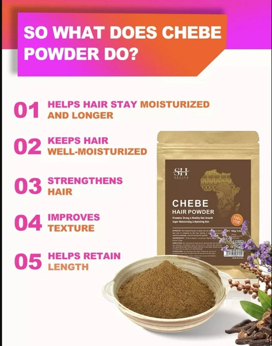100g African Chebe Powder 100% Natural Ingredients Promote Hair Growth USA Stock
