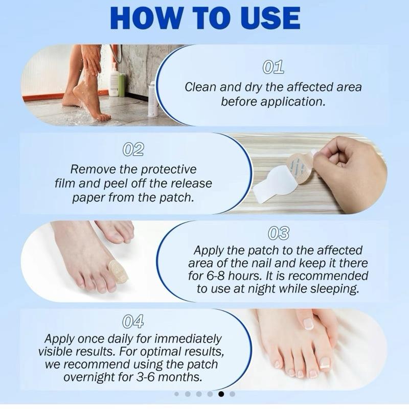 Fungal Nail Patches - 3 Pack 8-Hour Overnight Repair for Damaged & Discolored Nails - 21 Patches for Healthier Nails - Easy Application & Hygienic Design