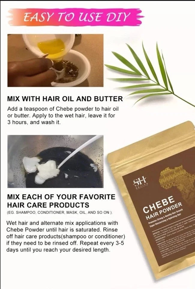 100% African Cheba Powder OIL+ butter 100% Natural ingredients 100 Grams (USA)