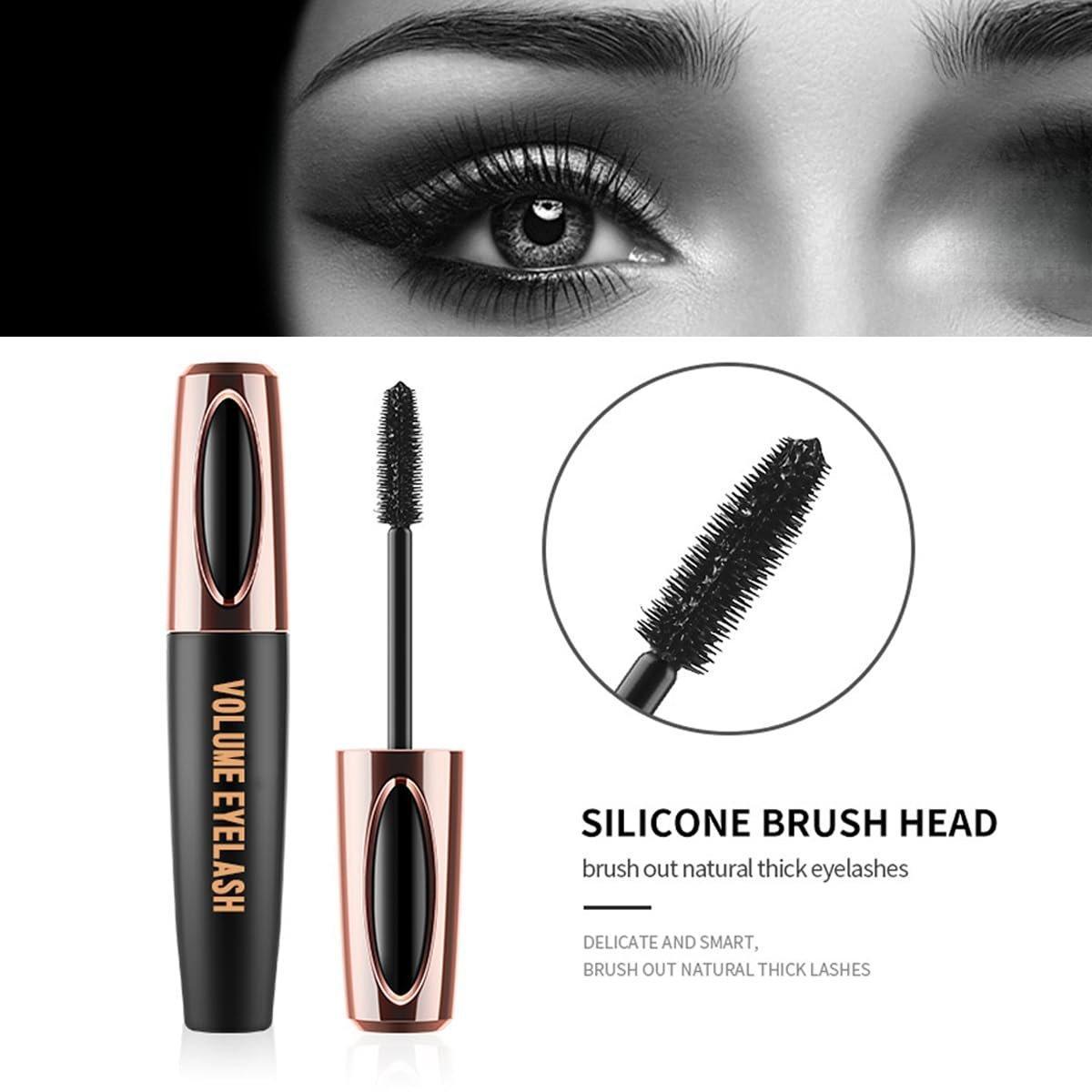 Figure 101 Volume Eyelash Mascara 4D Silk Fiber Long Lasting 24 Hours Waterproof Smudge Proof No Clumping Extension Stays On All Day 1 Pack