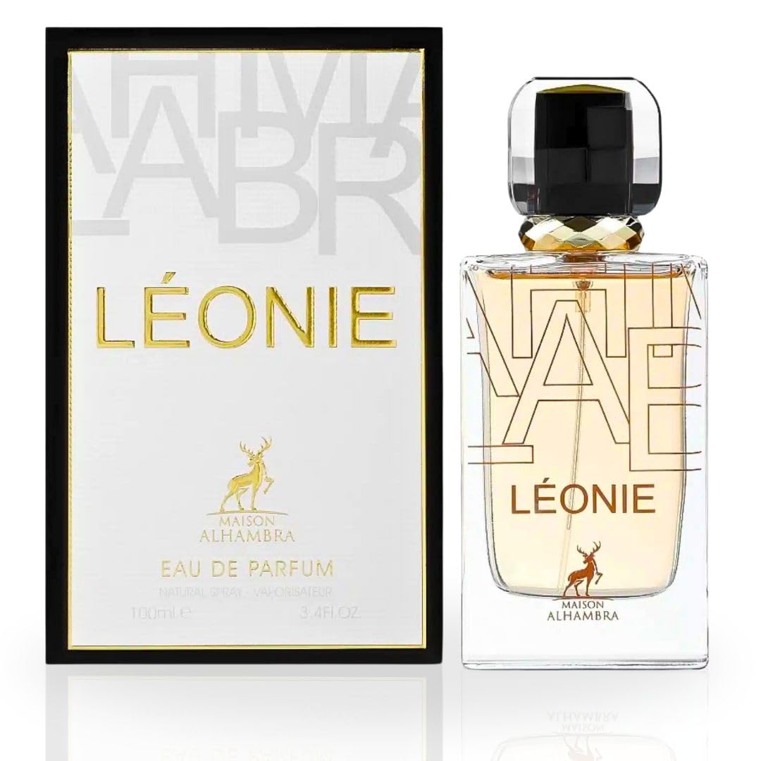 Maison Alhambra Leonie Eau de Parfum Spray 100ml Women's Floral Woody Musk Perfume with Lavender Mandarin Jasmine Vanilla & Ambergris Elegant Long Lasting Scent for Day Evening Wear Regular Edition