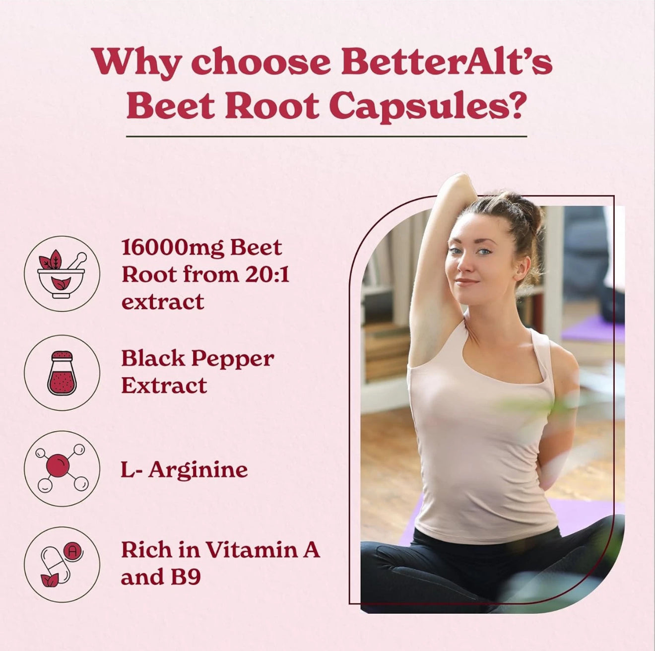 Beet Root Powder Capsules (120 Capsules)| Nitric Oxide 120 Count (Pack of 1)
