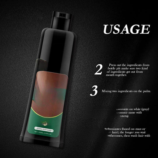 Argan Oil Hair Color Shampoo - Dark Brown, 500 ML: Instant Fast Acting Long Lasting Signature Hair Dye, Ammonia-Free, Nourishing, Shining, Professional, Easy to Use, Salon Quality