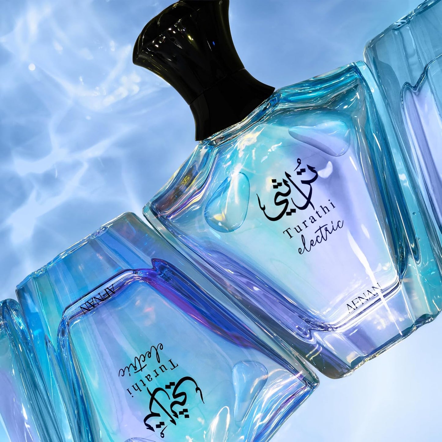 Afnan Turathi Electric Eau de Parfum Spray 90ml - Unisex Summer Fragrance with Bergamot Grapefruit Pear Apple Cedarwood & Vanilla - Radiant Long Lasting Scent for Day & Night - Fresh Fruity Smooth Signature Perfume