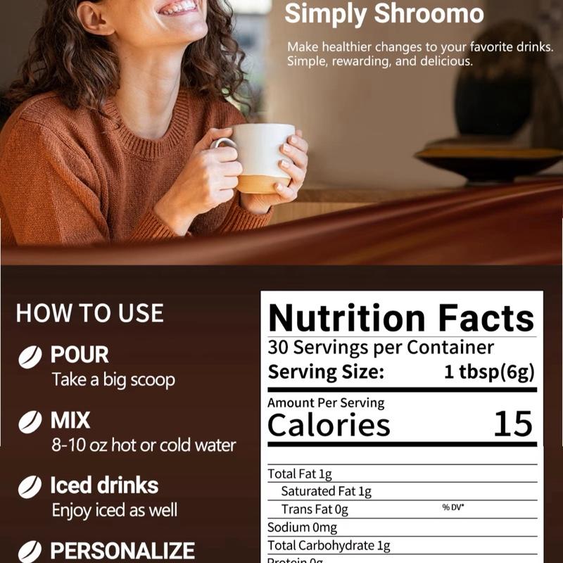 Mushroom Arabian Coffee Energy Focus Gut Mental Clarity Superfood Alternative 6.3 OZ US Made for Enhanced Wellbeing and Cognitive Function