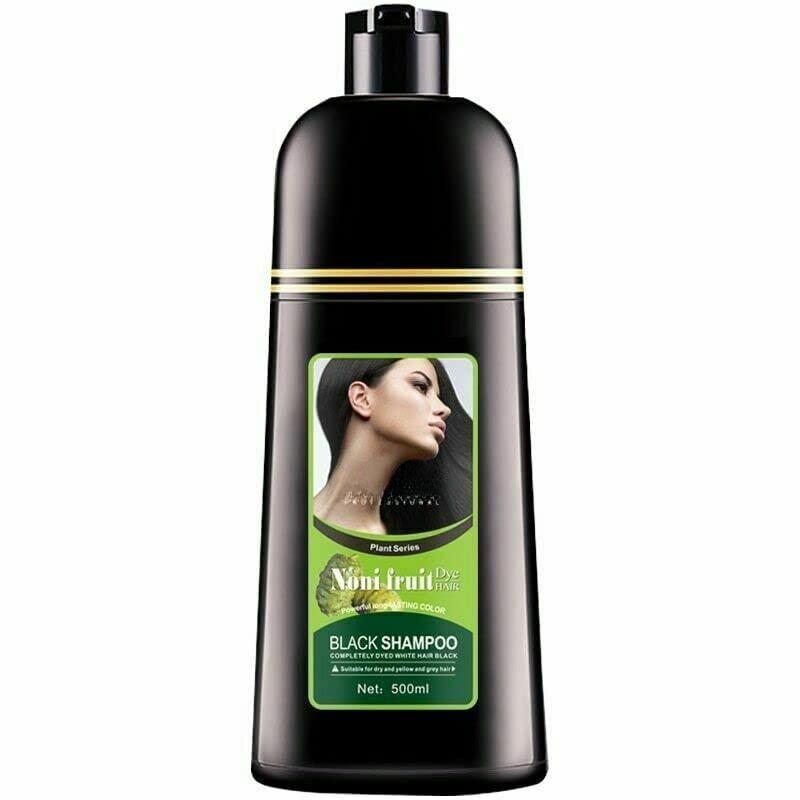 Maani NONI BLACK Professional Oil Hair Dye Color Shampoo 500 ML - Instant Fast Acting Long Lasting for Gray Hair Colors Hair in Minutes