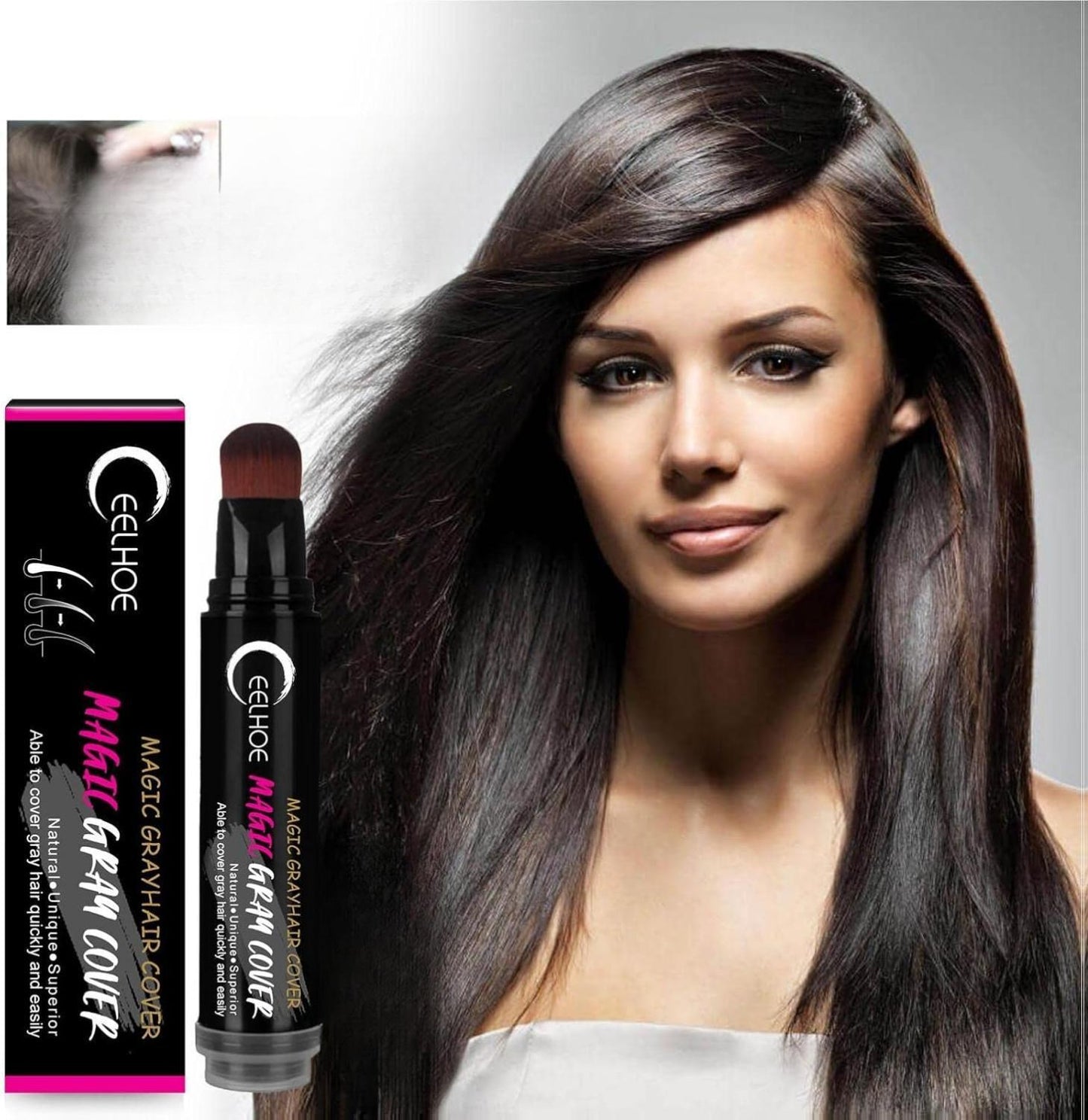 Mercury Marine Magic Gray Hair Cover - 5.7L Capacity Hair Root Touch Up Concealer Pen for Natural Hair Color - No Warranty Included