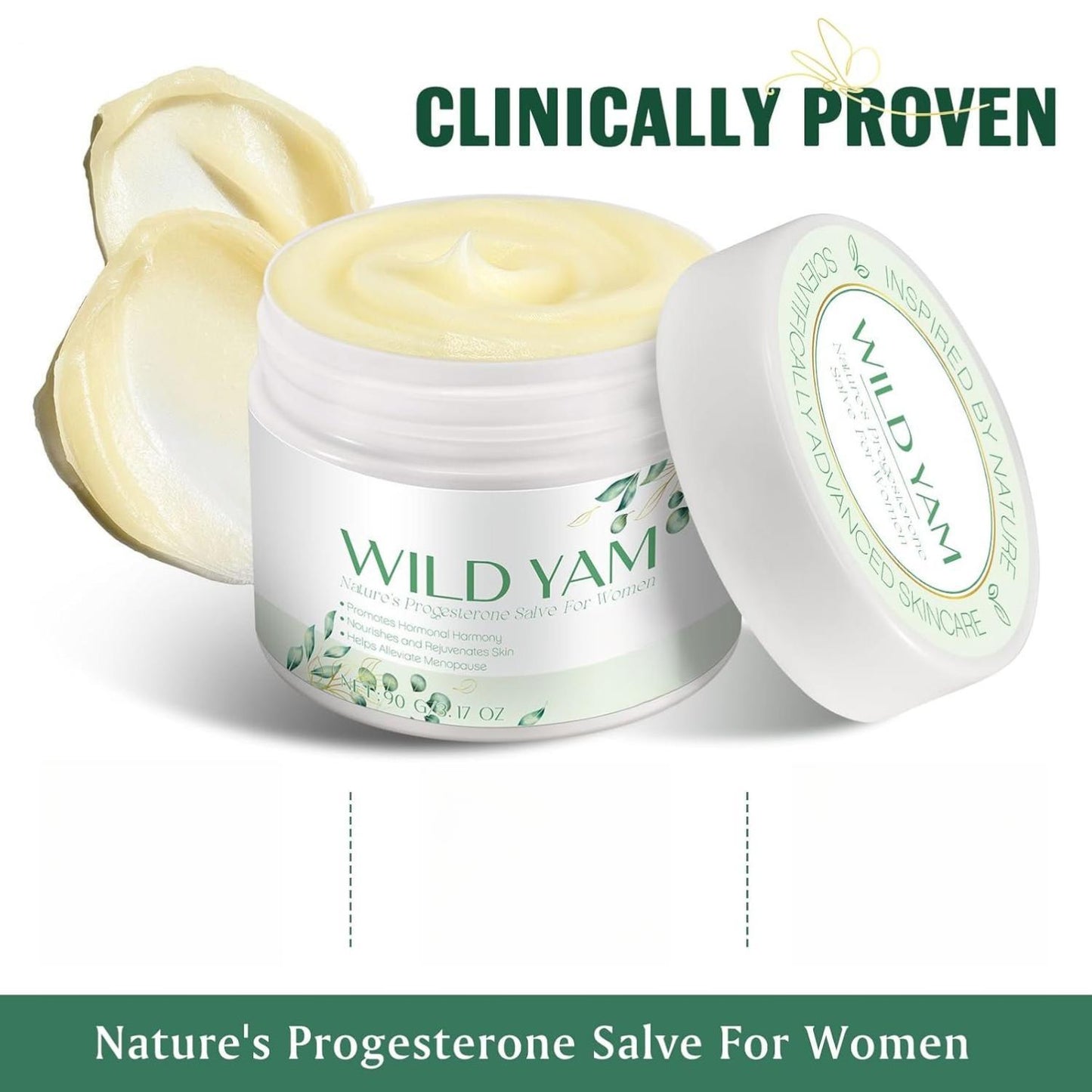 Wild Yam Cream for Hormone Balance - Natural Skincare for Menopausal & Menstrual Support - 150g Organic Wild Yam Cream for Hot Flashes Night Sweats Relief