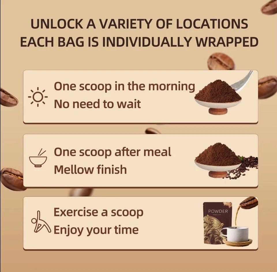 Mushroom Coffee + Matcha + Cacao Superfood Bundle | 7-in-1 ENERGY/FOCUS/GUT SUPP