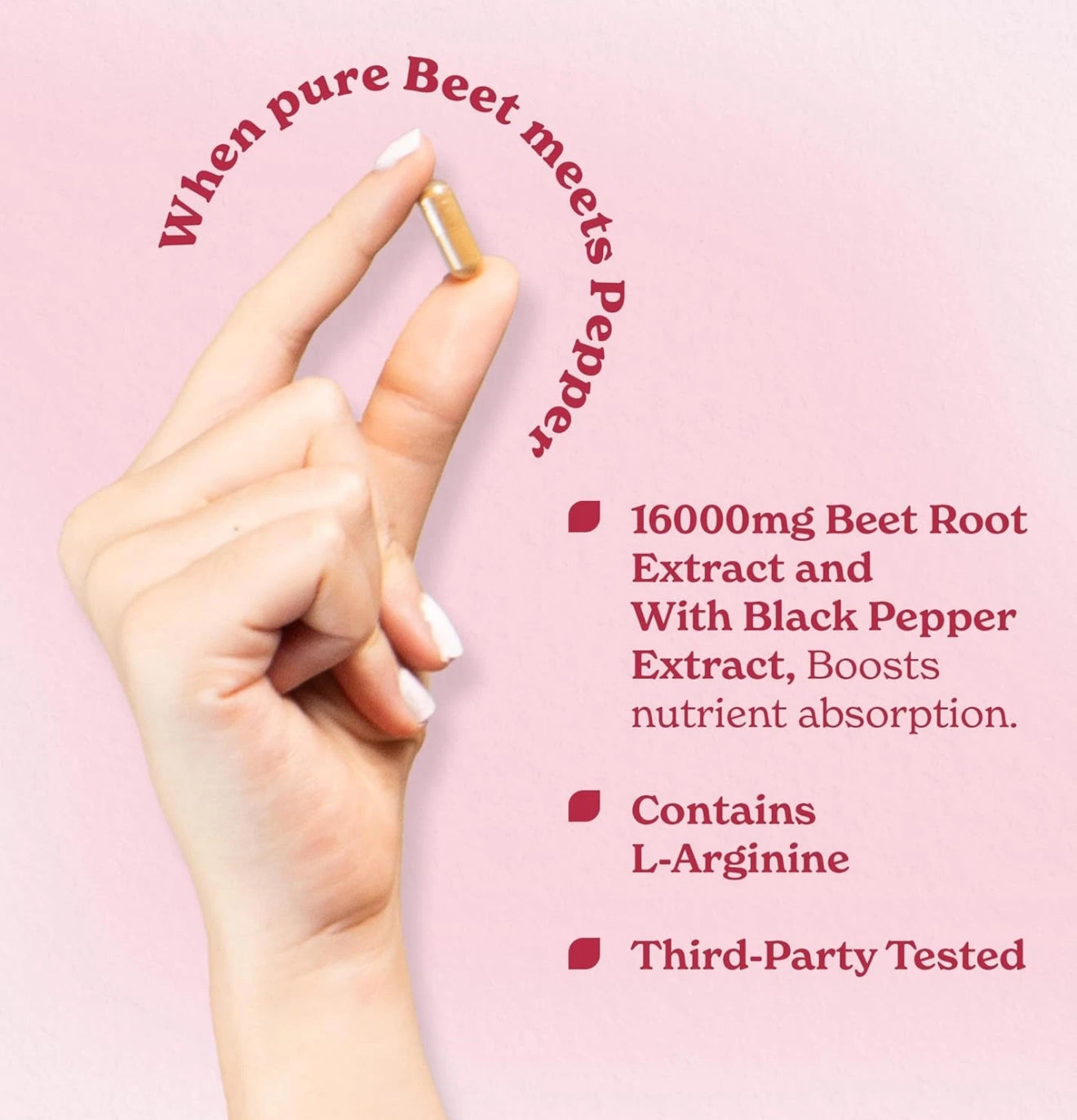 Beet Root Powder Capsules (120 Capsules)| Nitric Oxide 120 Count (Pack of 1)