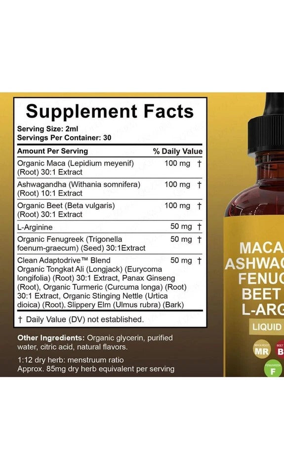3-Pack Herbal Liquid Drops Sea Moss, Maca Root, Cayenne Energy & Immunity +MORE!