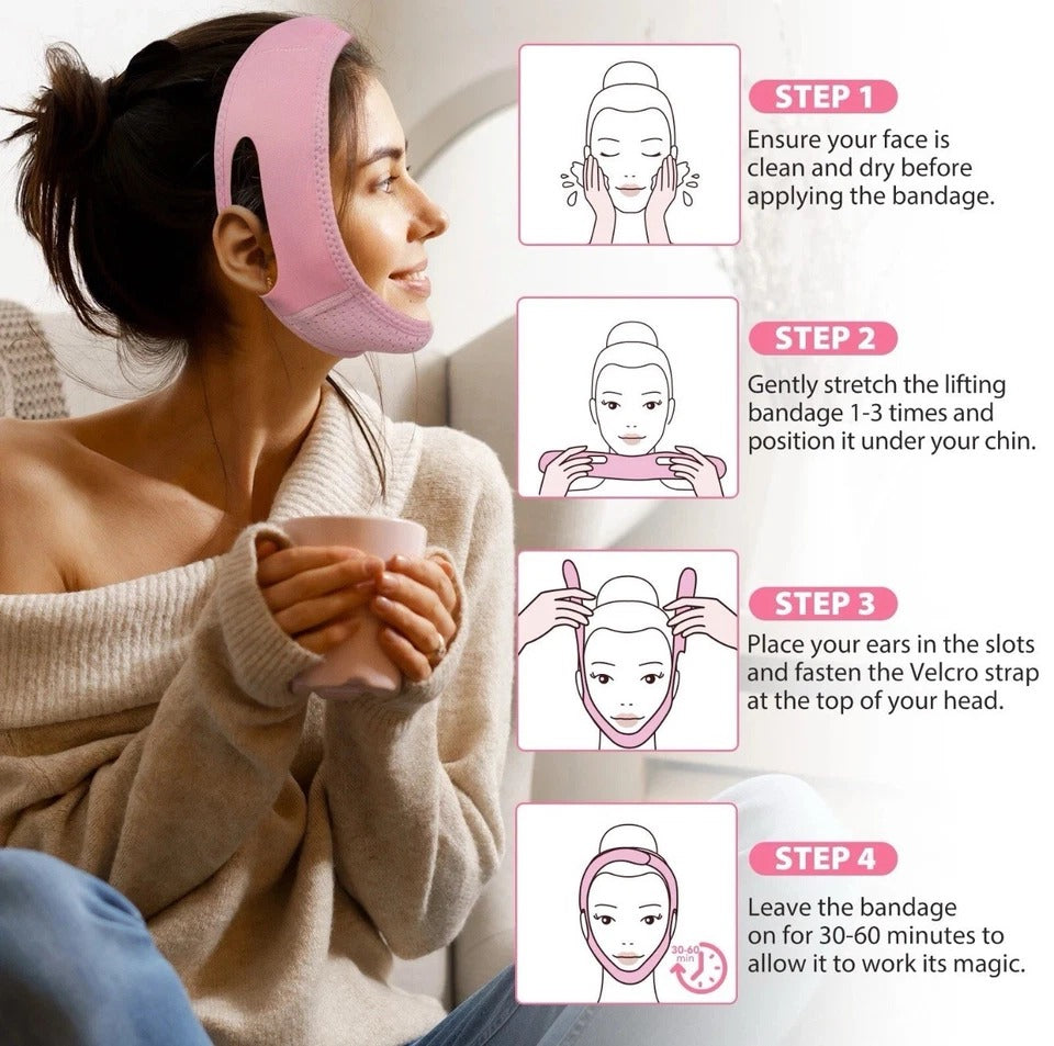 Chinology Double Chin Lifting Mask – Reusable V‑Line Firming Strap
