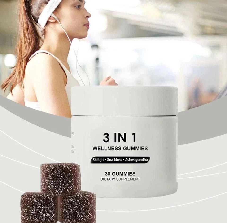 Cured 3 in 1 Wellness Gummies 30 Gummies Shilajit Sea Moss Ashwagandha US SELLER