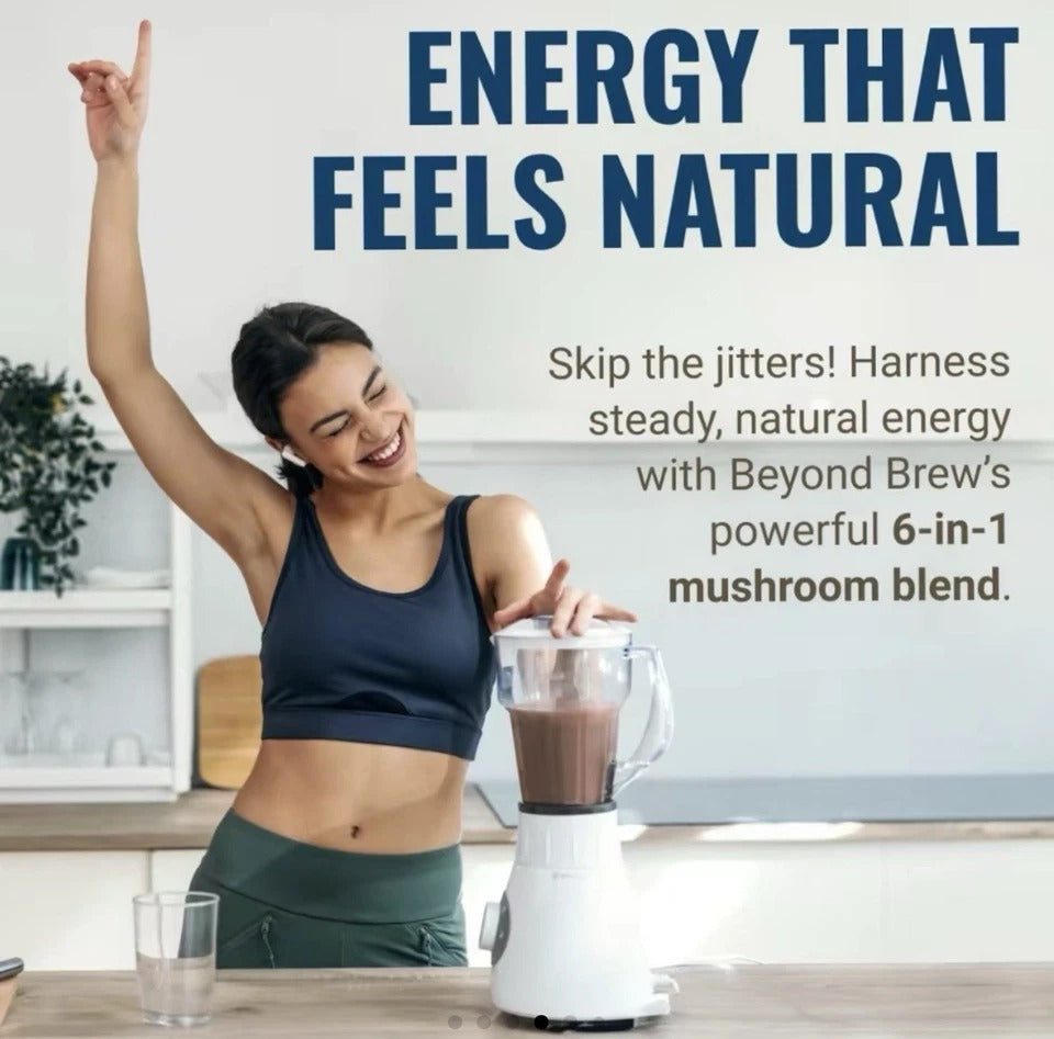 Live Conscious Beyond Brew Mushroom Coffee 7-in-1 Cacao Energy/focus/Gut/Mental!