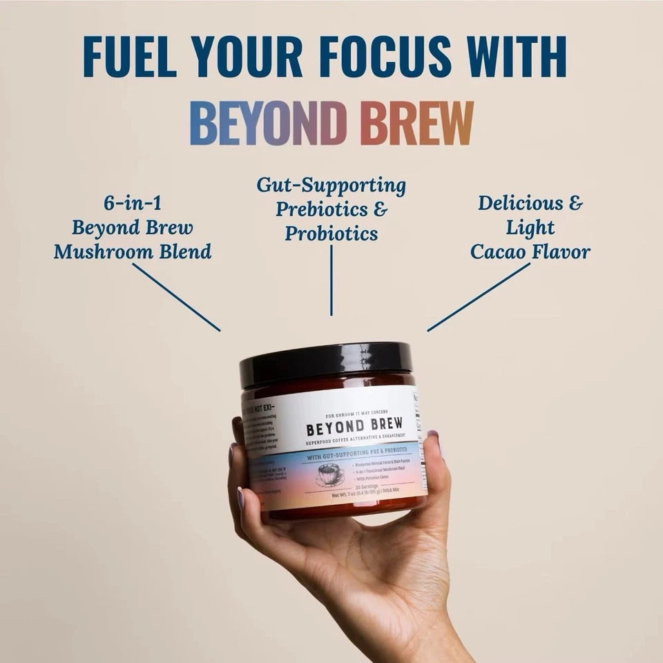 Live Conscious Beyond Brew Mushroom Coffee 7-in-1 Cacao Energy/focus/Gut/Mental!