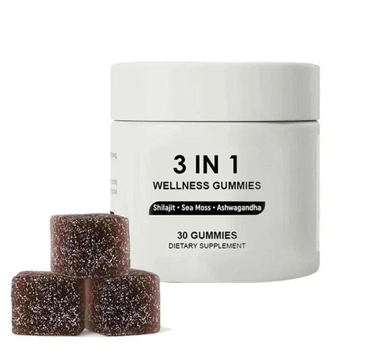 Cured 3 in 1 Wellness Gummies 30 Gummies Shilajit Sea Moss Ashwagandha US SELLER