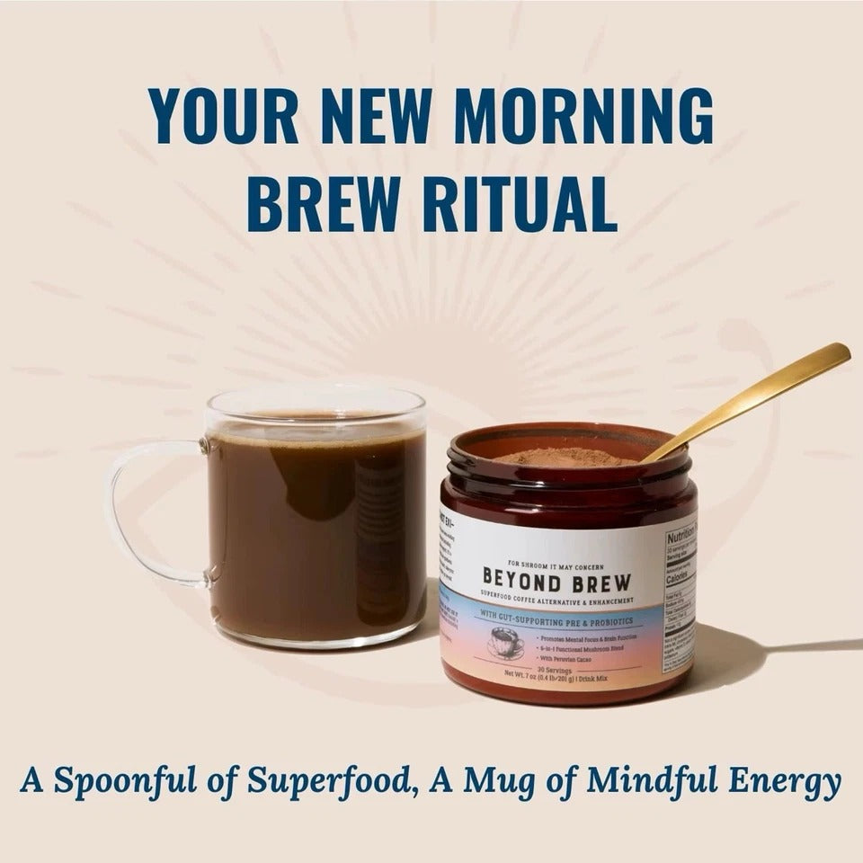 Live Conscious Beyond Brew Mushroom Coffee 7-in-1 Cacao Energy/focus/Gut/Mental!