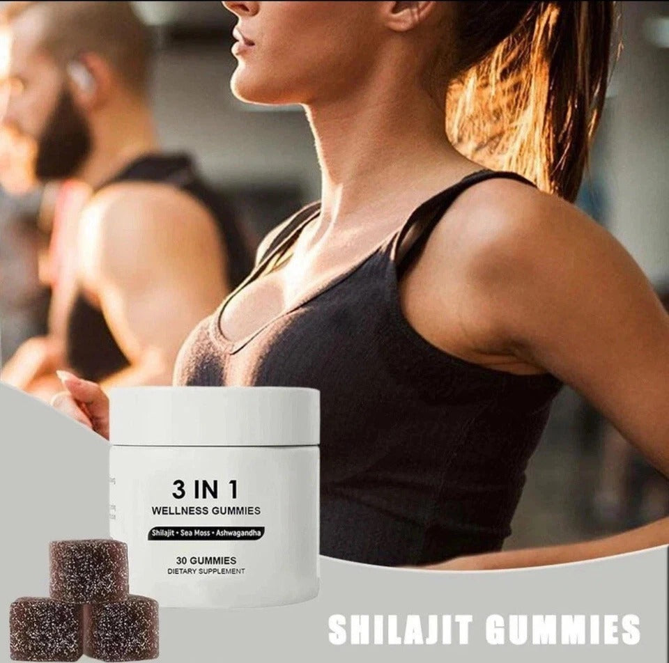 Cured 3 in 1 Wellness Gummies 30 Gummies Shilajit Sea Moss Ashwagandha US SELLER