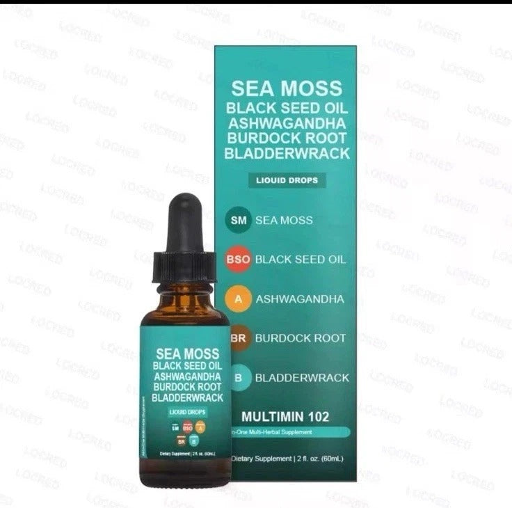 3-Pack Herbal Liquid Drops Sea Moss, Maca Root, Cayenne Energy & Immunity +MORE!