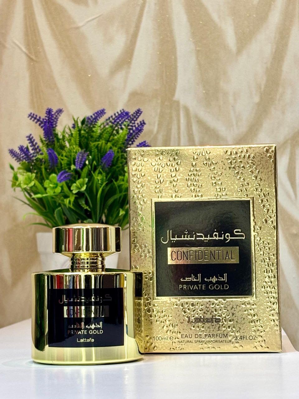 Gold Eau de Parfum Spray 100ml Unisex Fruity Musky Perfume with Peach Passion Fruit Lily of the Valley Vanilla Patchouli & Heliotrope Long Lasting Tropical Scent Regular Edition