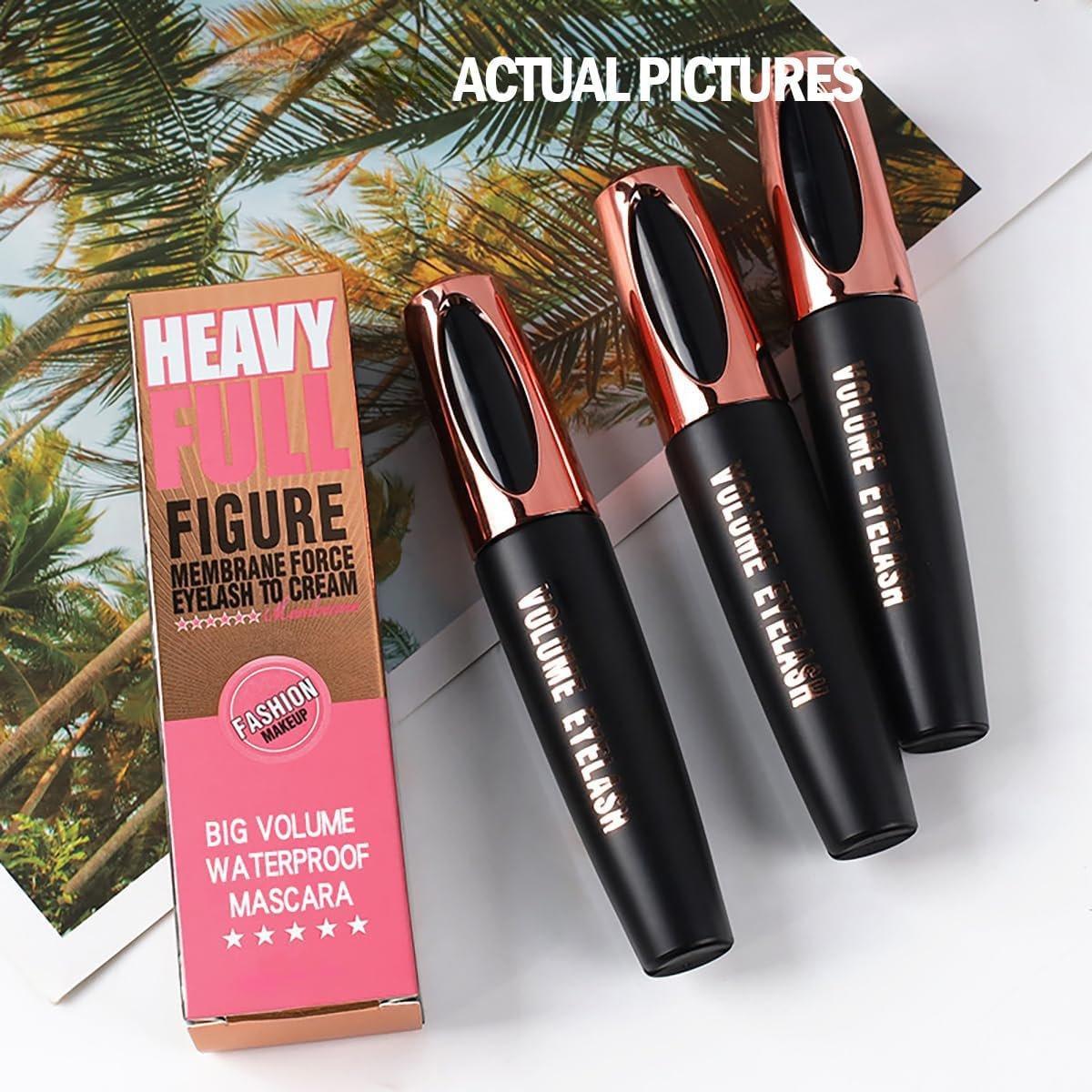 Figure 101 Volume Eyelash Mascara 4D Silk Fiber Long Lasting 24 Hours Waterproof Smudge Proof No Clumping Extension Stays On All Day 1 Pack