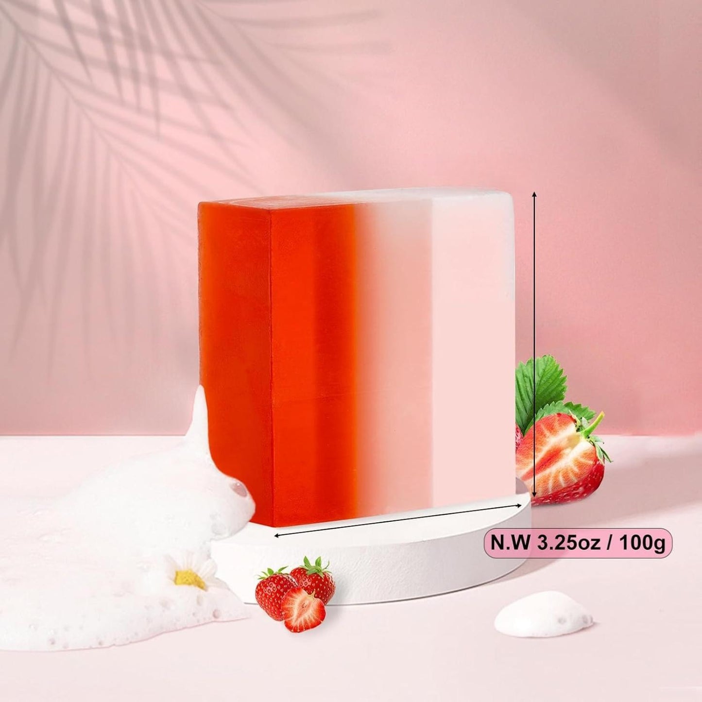 IK ZEE Yoni Bar 2 Pack - Strawberry Juice Scented Feminine Wash Soap for Women - PH Balanced & Organic - Handcrafted with Rose Essence & Coconut Oil - 100g Each - Soothe Relieve Rejuvenate