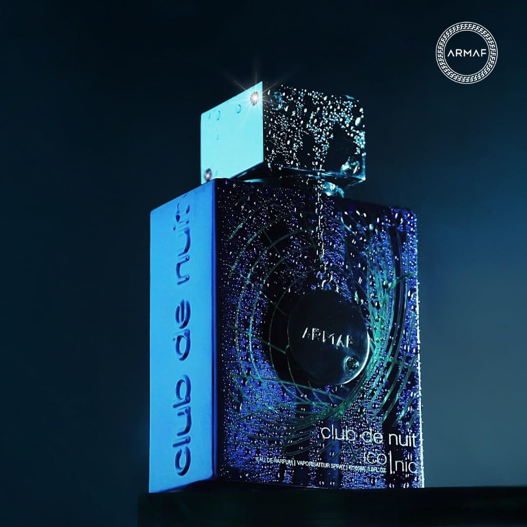 Blue Iconic Eau de Parfum Spray for Men 105ml Fresh Woody Scent with Grapefruit Mint Pink Pepper Lemon Coriander Ginger Nutmeg Melon Jasmine Amber Cedar Sandalwood Patchouli & Labdanum Long Lasting Regular Edition