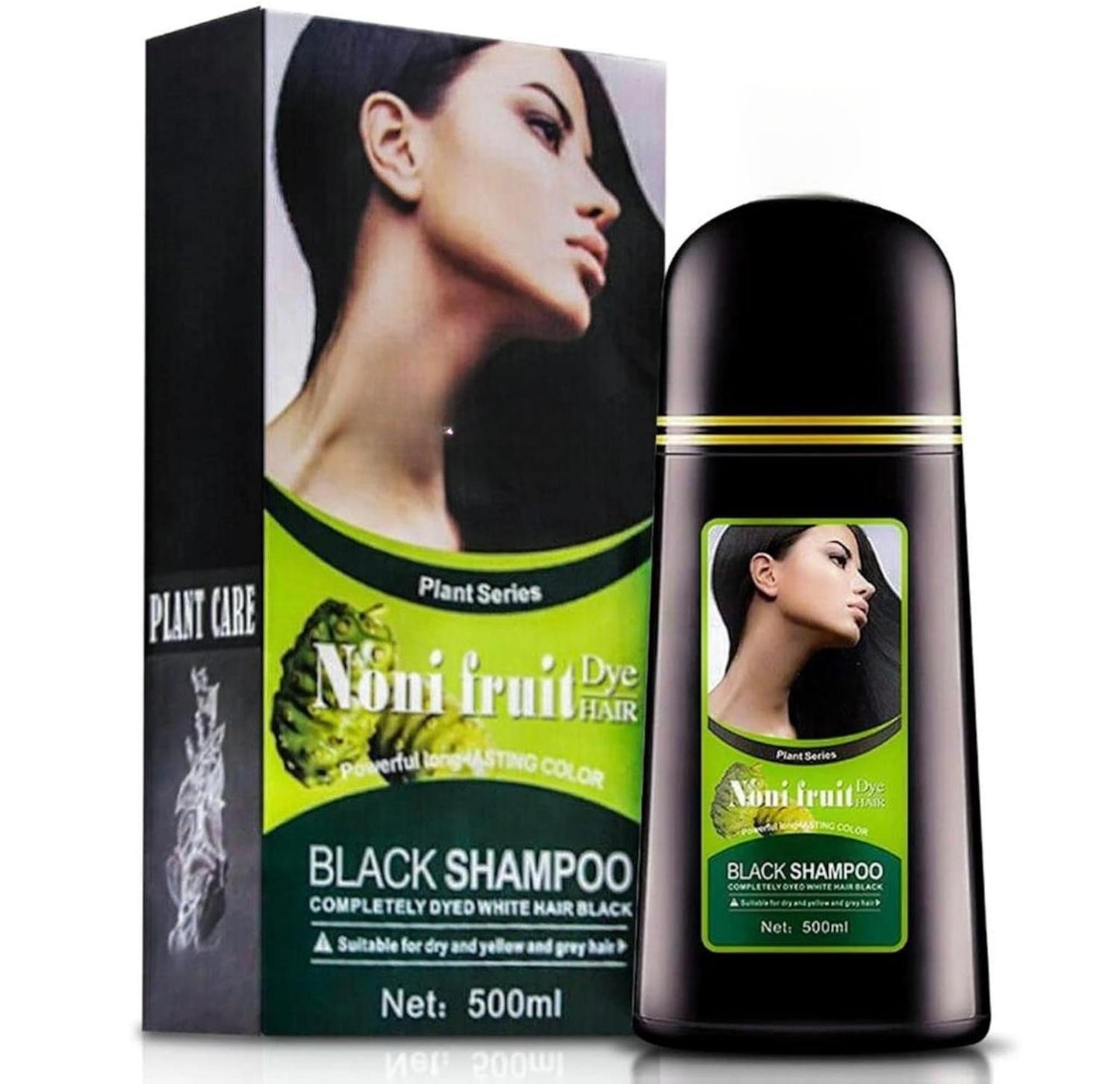 Maani NONI BLACK Professional Oil Hair Dye Color Shampoo 500 ML - Instant Fast Acting Long Lasting for Gray Hair Colors Hair in Minutes