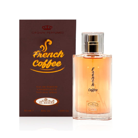 French Coffee Eau de Parfum 50ml - Unisex Warm & Sweet Fragrance with Cocoa Caramel Coffee Vanilla Cinnamon & Cream - Long Lasting Cozy Scent for Daily Wear