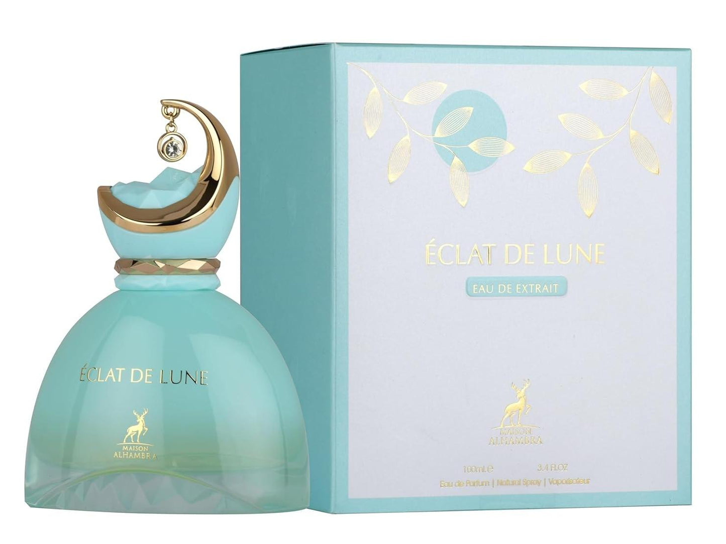 Eclat De Lune Eau de Parfum Spray 100ml Women's Floral Sweet Perfume with Guava Davana Pink Pepper Tuberose Patchouli Amber Vetiver Long Lasting Elegant Scent for All Occasions Regular Edition