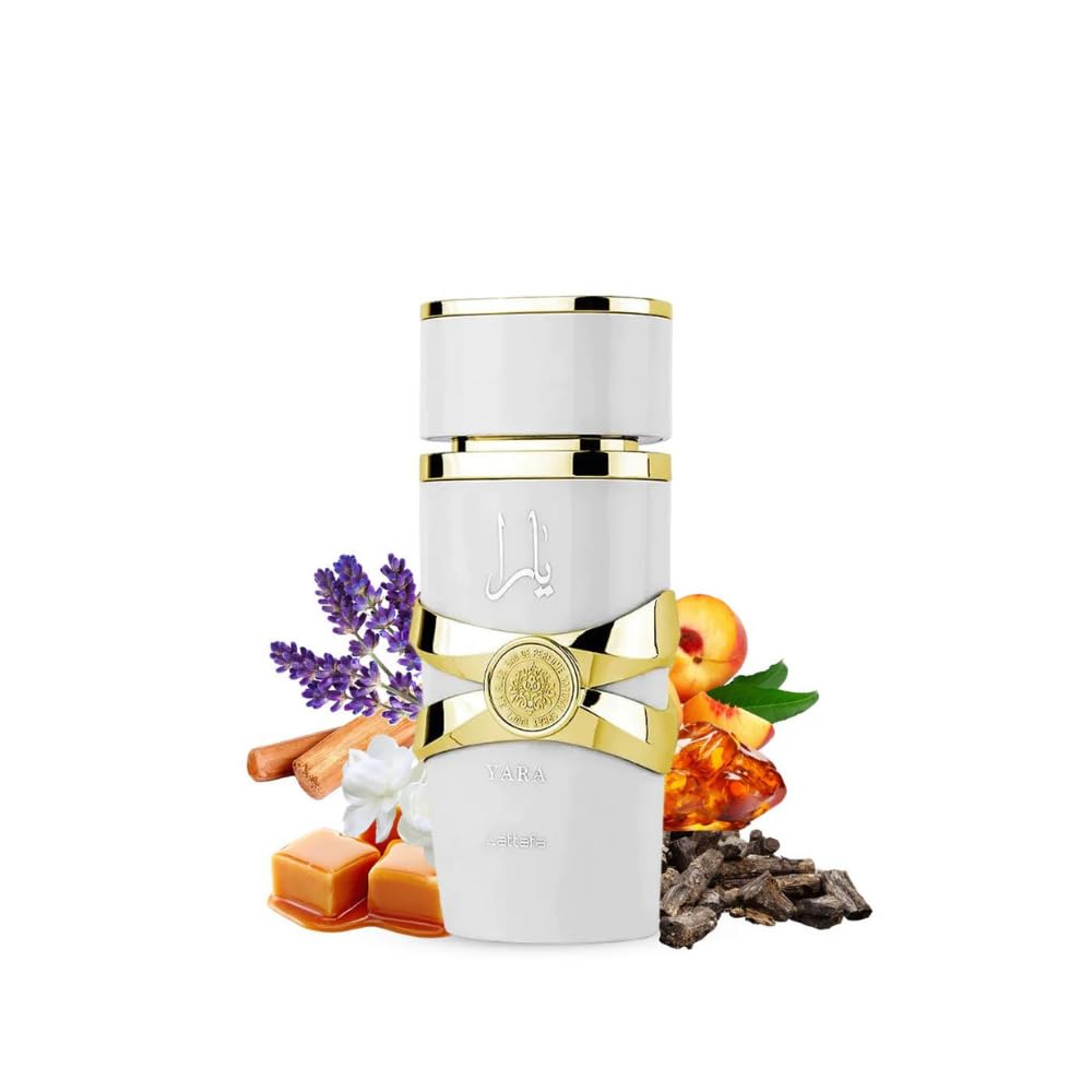 Eau de Parfum 100ml - Floral Fruity & Gourmand Fragrance with Jasmine Peach Caramel Amber Patchouli & Sandalwood Long Lasting Scent for Daytime Elegance