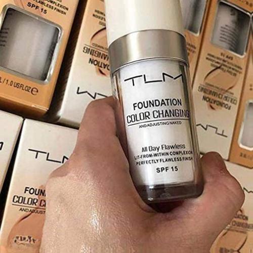 Colour Changing Foundation - Flawless Coverage SPF 15, Lightweight Formula, Adapts to Skin Tone, Hides Wrinkles & Lines, Hydrating & Long Lasting, BB Cream Makeup Base Concealer Cover