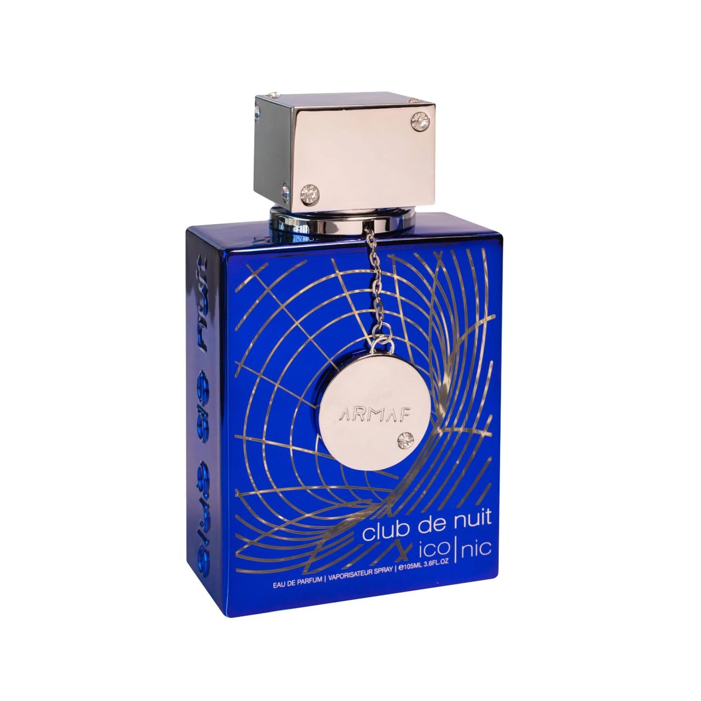 Blue Iconic Eau de Parfum Spray for Men 105ml Fresh Woody Scent with Grapefruit Mint Pink Pepper Lemon Coriander Ginger Nutmeg Melon Jasmine Amber Cedar Sandalwood Patchouli & Labdanum Long Lasting Regular Edition